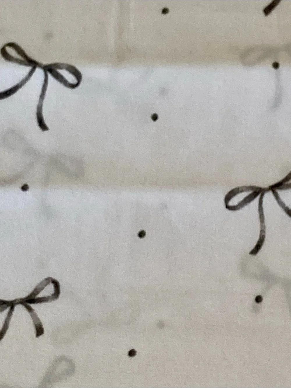 DORM READY! NEW Rachel Zoe Twin XL Sheet Set in White with Black Bow/Dot Print